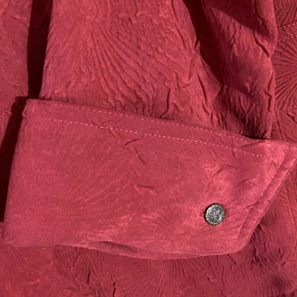 Brick Red Coldwater Creek Medium Sueded Blouse - Picture 8 of 11